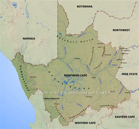 Northern Cape map - South Africa