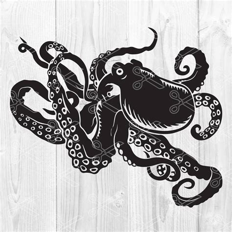 Octopus SVG, DXF, PNG, EPS, Cutting Files - Instant Download