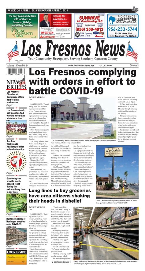 Los Fresnos News | April 1, 2020 by La Feria News - Issuu