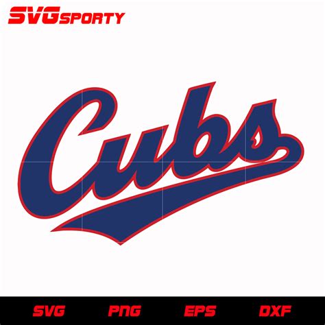 Chicago Cubs Text Logo 4 svg, mlb svg, eps, dxf, png, digital file for ...