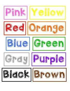 Crayon Drawer Labels (Color Labels) by CreaTIB Teaching | TpT