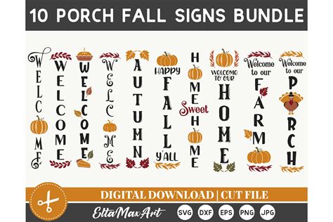 Papercraft Scrapbooking modern farmhouse Svg Fall home Decor Svg Vertical fall SVG Fall leaf ...