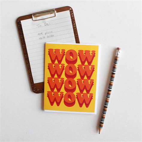 Wow Congratulations Card Congrats Greeting Card House - Etsy Norway