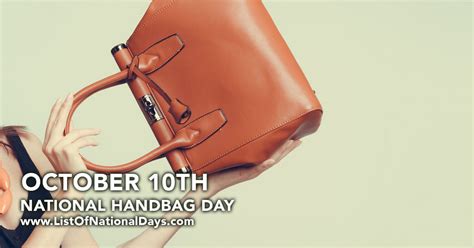 NATIONAL HANDBAG DAY - List Of National Days