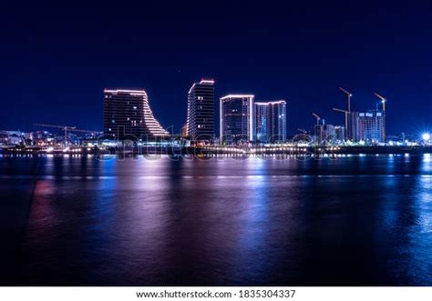 Picture Belgrade Waterfront Under Construction Night Stock Photo ...