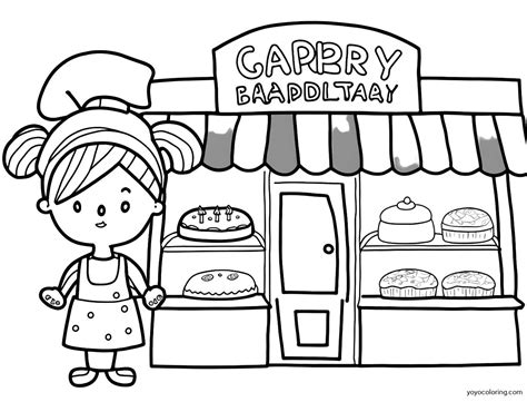 Bakery Coloring Pages For Adults Coloring Pages