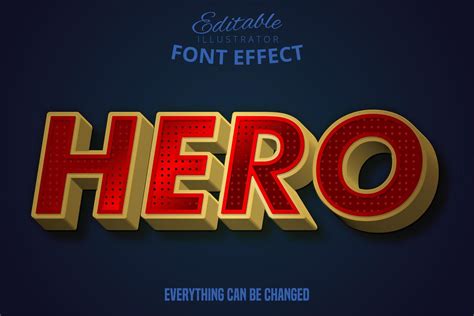 Hero text, editable text effect. 699178 Vector Art at Vecteezy