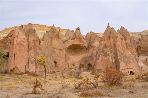 Rock Formation Tuff Beautiful Landscape in Turkish Cappadocia Stock ...