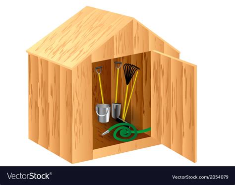 Garden shed Royalty Free Vector Image - VectorStock