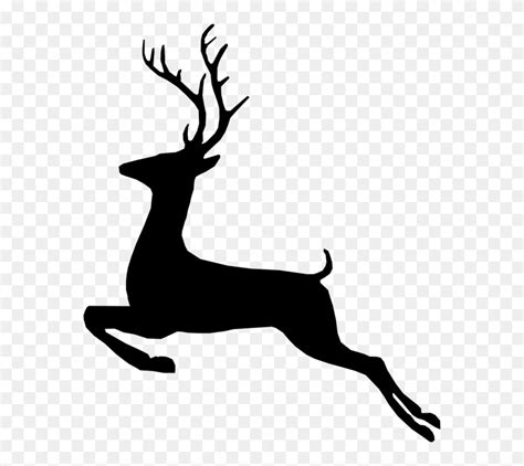 Download Transparent Deer Deer Black And White Wildlife Clipart - Christmas Reindeer Silhouette ...