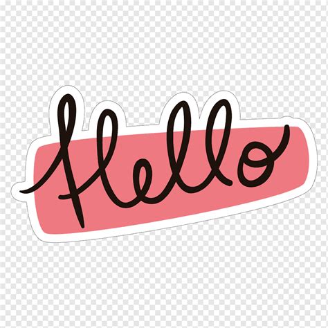 Sticker Hello Kitty, hello, text, rectangle, logo png | PNGWing