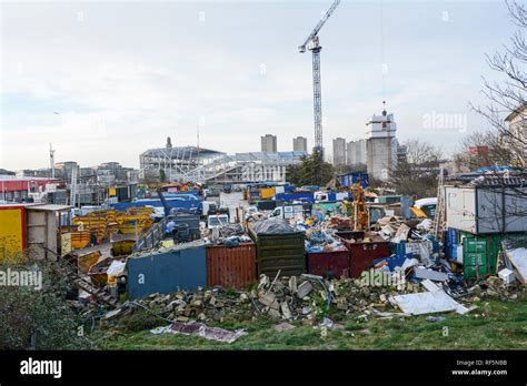 Construction of the new Brentford Community Stadium, home of Brentford Football Club (The Bees ...