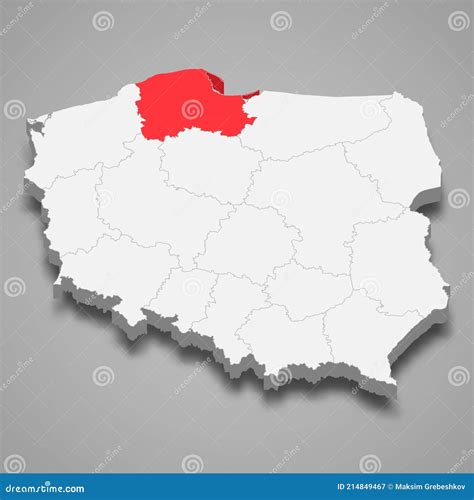 Pomerania Region Location within Poland 3d Map Stock Vector - Illustration of graphic, boroughs ...