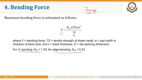 03_03_P5 Calculating Force Required for Sheet Metal Bending - YouTube