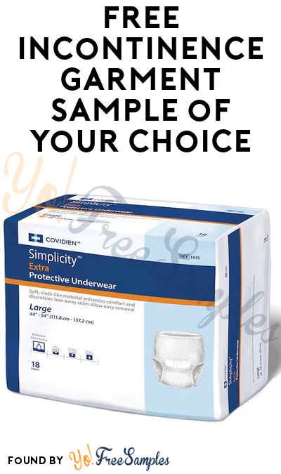 FREE Incontinence Garment Sample of Your Choice