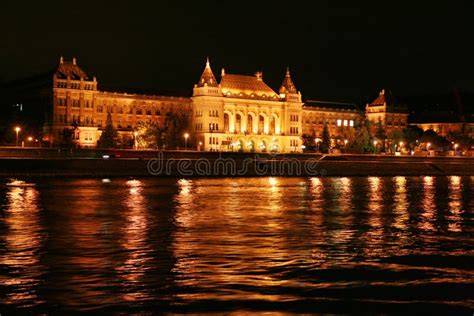 Budapest Night Scene from the River Stock Image - Image of tourism, panoramic: 4544627