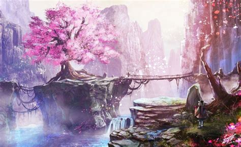 Anime Waterfall Wallpapers - Wallpaper Cave