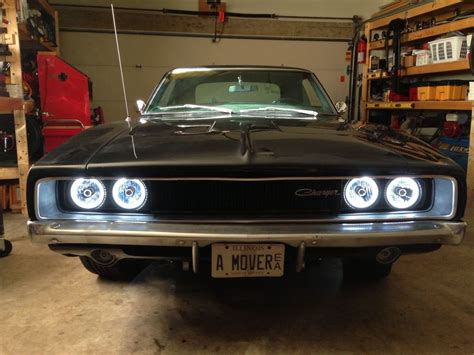 '68 Charger LED lamp conversion ('69 pics too!) Plus Halo Headlight ...