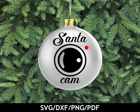 Santa Cam Svg Christmas Ornament Svg Floating Ornament Svg - Etsy