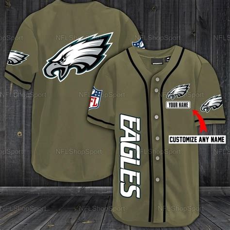 Philadelphia Eagles NFL Baseball Jersey - Meteew