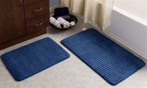 Memory Foam Woven Bath Mat Set (2 Piece) | Groupon