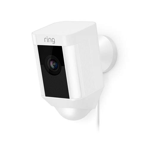 Ring Spotlight Cam Wired Outdoor Rectangle Security Camera, White-8SH1P7-WEN0 - The Home Depot