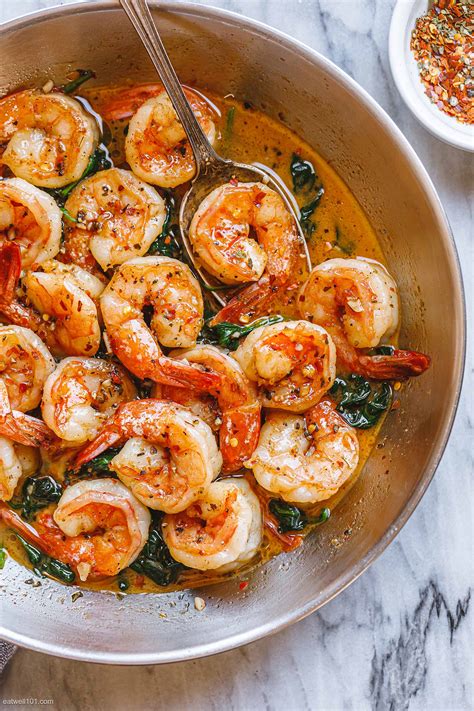 Garlic Butter Spinach Shrimp Recipe – Easy Shrimp Recipe — Eatwell101