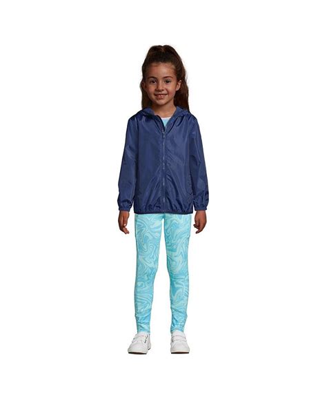 Lands' End Girls Kids Waterproof Hooded Packable Rain Jacket - Macy's