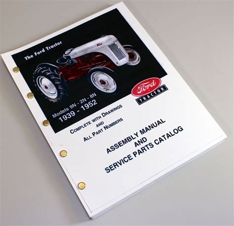 Ford 9N 2N 8N Tractor Assembly Parts Manual Catalog Book Exploded View ...