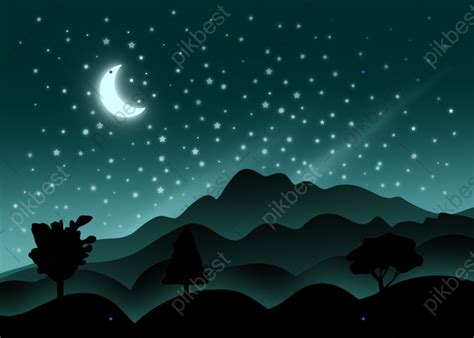 Mountain Forest Background Night Star | PSD Backgrounds Free Download ...