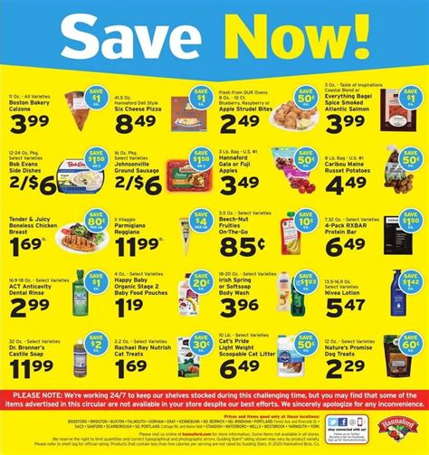 Hannaford Weekly Ad Nov 01 – Nov 07, 2020