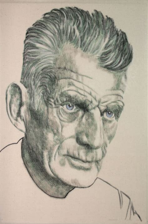 Samuel Beckett : http://avalonprand.tumblr.com/post/56953689612/beckett | #portrait #charcoal # ...