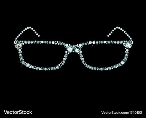 Diamond glasses Royalty Free Vector Image - VectorStock