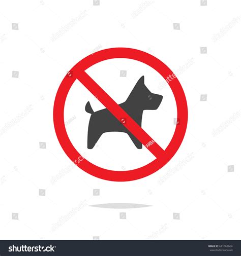 No Dogs Sign Vector Stock Vector (Royalty Free) 681063664 | Shutterstock