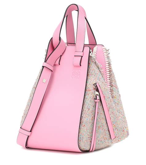 Loewe Hammock Tweed Small Shoulder Bag in Pink | Lyst