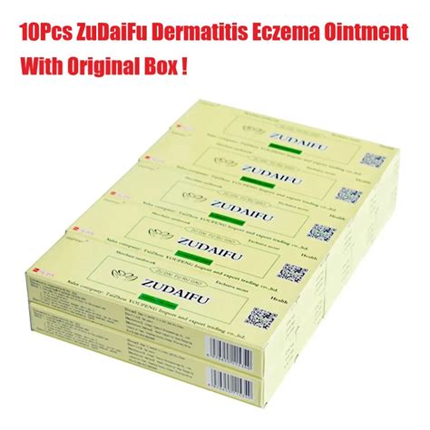 10Pcs ZuDaiFu Psoriasis Cream Dermatitis Eczematoid Eczema Ointment Treatment Psoriasis Cream ...