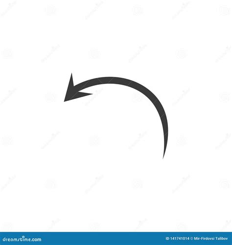 Curved Arrow Icon Vector. Curve Arrow Icon Stock Illustration ...