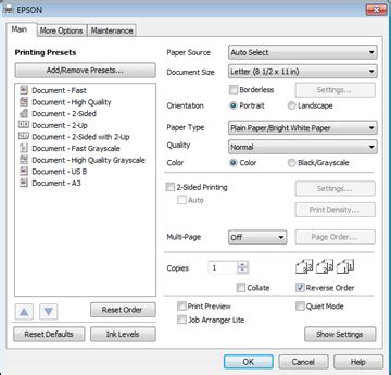 Selecting Basic Print Settings - Windows