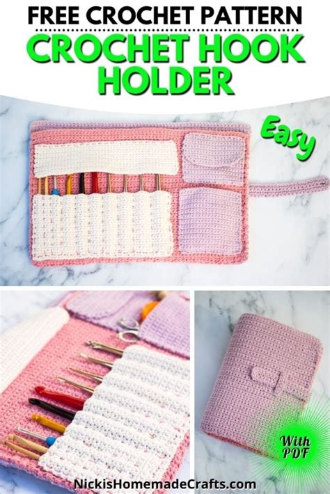 Best Free Crochet Hook Holder Pattern - Nicki's Homemade Crafts