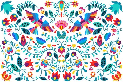 Colorful mexican background in flat design | Free Vector