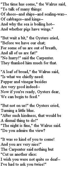 Explanation Of The Poem Walrus And Carpenter - Picture Of Carpenter