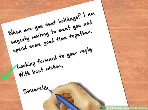 How to End a Letter Sincerely: 8 Steps (with Pictures) - wikiHow