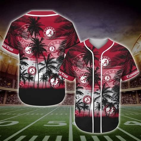 Alabama crimson tide tropical baseball jersey | Baseball jersey shirt ...