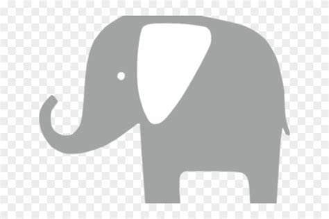 Elephant Clipart Simple - Cute Elephant Silhouette Clip Art - Free Transparent PNG Clipart ...