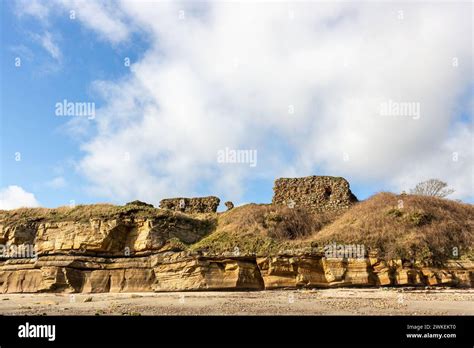 Ruins of the 12th Century Ardross Castle on the Fife Coastal path near ...