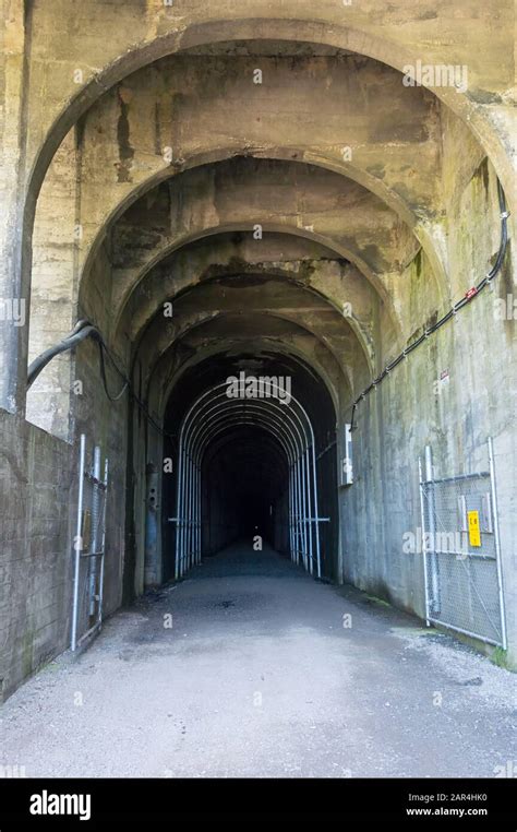 The West Entrance of the Snoqualmie Tunnel on the Iron Horse Trail Near Snoqualmie Pass ...