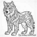 Tribal Wolf Coloring Pages  Free & Printable sketch template