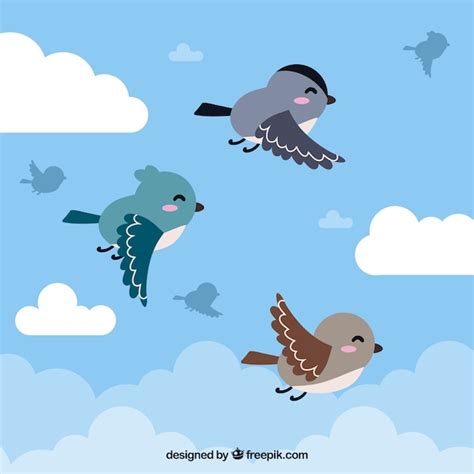 Free Vector | Flat flying bird background