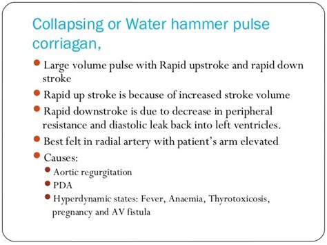 Types of Arterial pulses