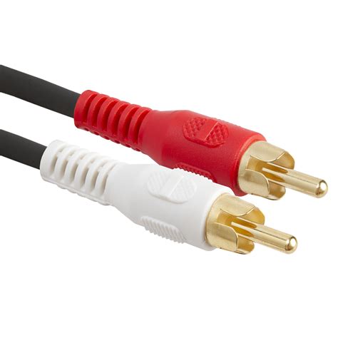 Audio Y Adapter 1 RCA Plug Jack to 2 RCA Jacks Plugs Extension Splitter ...